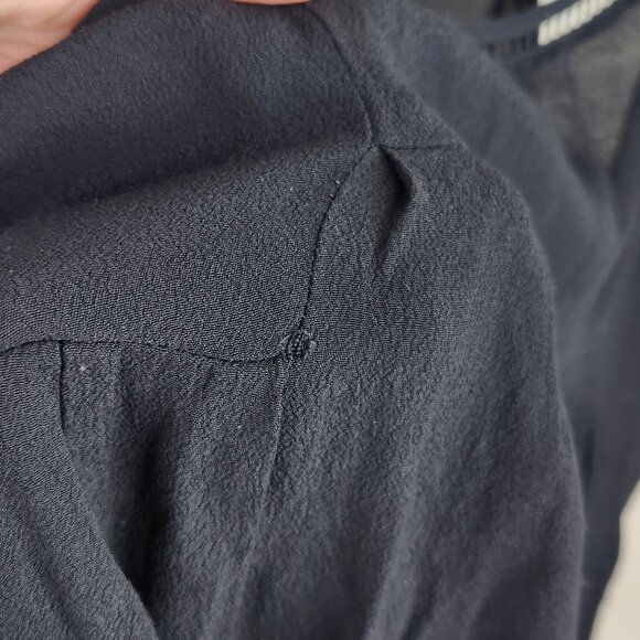 Madewell Black Viscose Lightweight Pleated Racerback Tank Top sz S - Picture 9 of 9